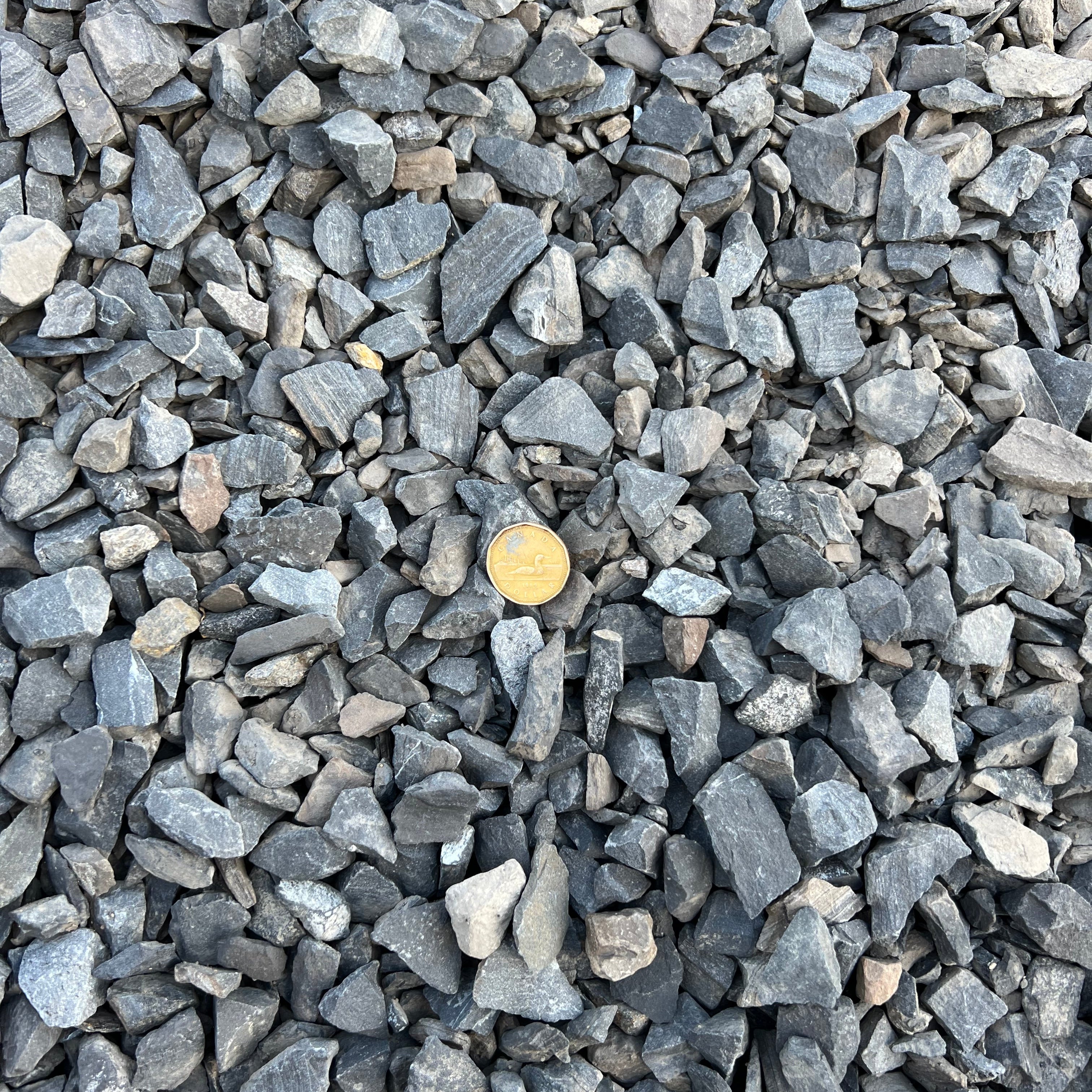 25mm Rundle Rock Calgary – Premium 25mm Rundle Rock with natural charcoal and grey tones for decorative landscaping, garden beds, tree rings, pathways, drainage areas, landscape borders, and low-maintenance outdoor spaces. Bulk loose delivery available throughout Calgary and surrounding areas. Order online.