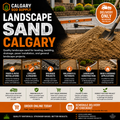 Landscape sand delivery in Calgary for paver installations, leveling, drainage, and landscaping projects.