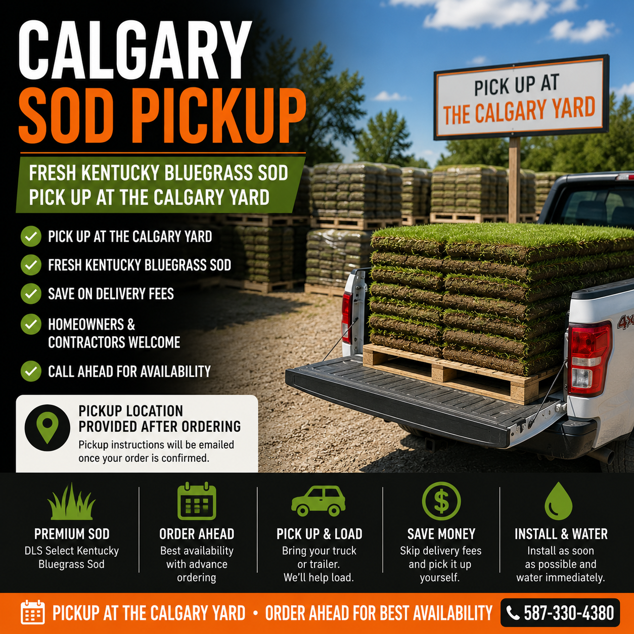 Sod Calgary Pickup | DLS Select Kentucky Bluegrass